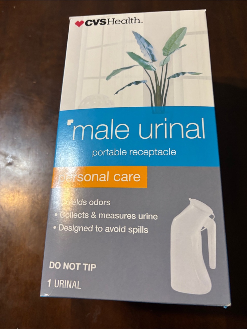 CVS Health Male Urinal Portable Receptacle - White